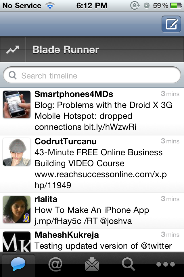 Twitter for iPhone v3.3