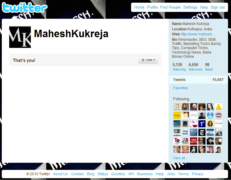 Twitter @MaheshKukreja